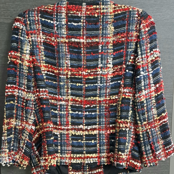 Smythe Tweed Plaid Jacket with Leather Accents - Picture 4 of 12